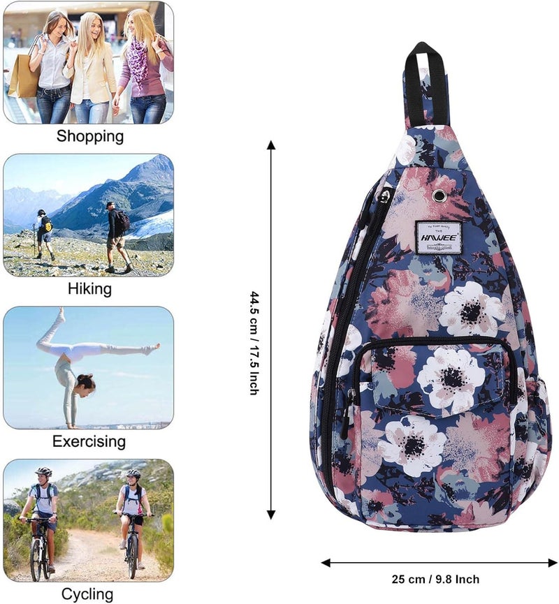 HAWEE Backpack Sling for Women Anti-Water Crossbody Bag Inclined Adjustable Pack | Casual, Adjustable Strap, Water Repellent, for Travel/Sport - Image 5